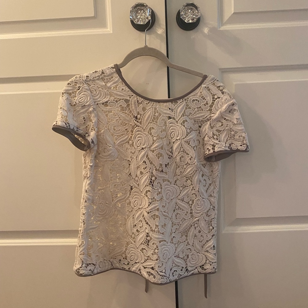 Juicy couture white crochet top